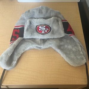 Grey 49ers winter hat